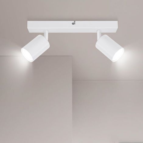 Spot de plafond LED blanc rotatif GU10 - Spot moderne - Convient pour la cuisine, le salon et la chambre (1/5)