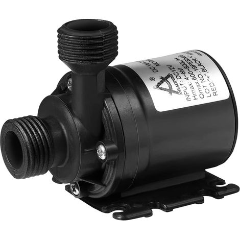 1 Pompe Submersible 12V, Débit 800L/H, Hauteur 5M, Silencieuse pour Fontaine, Piscine, Aquarium