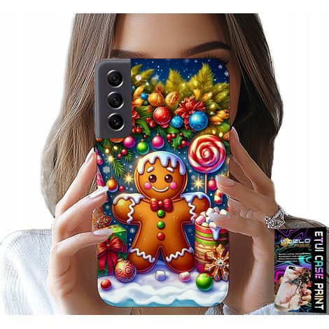 Custodia per Samsung Galaxy S21 - motivi di pan di zenzero, caramelle, Natale + vetro (1/5)