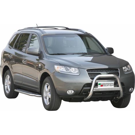 Pare-buffle Avant pour Hyundai Santa Fe 2006-2009 63 mm en Acier Gris (1/5)
