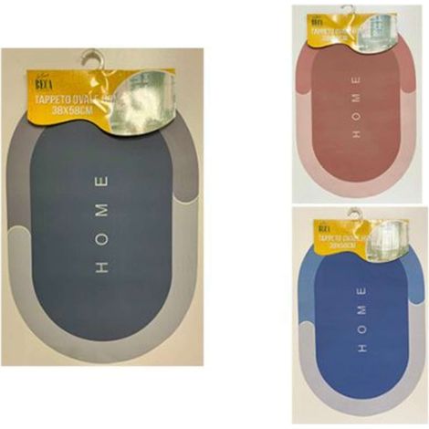 Tappeto Ovale Gomma Home 38X58Cm 77692