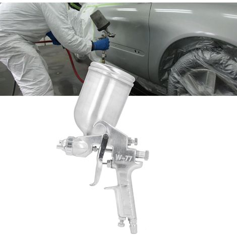 Pistolet à peinture à chargement par le haut G1/4 W-77, capacité 400 ml, avec flacon pulvérisateur à haute atomisation. (1/5)