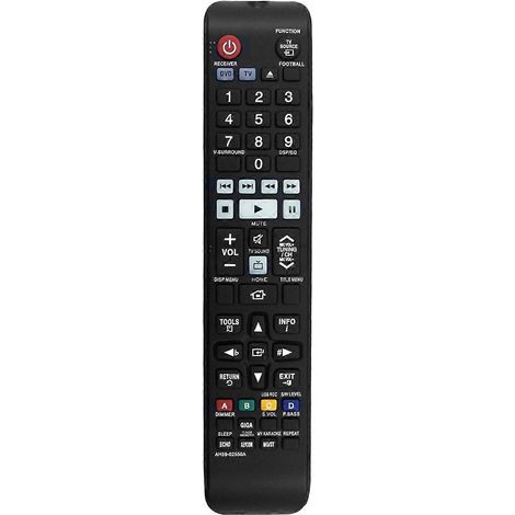 Télécommande de remplacement AH59-02550A pour système home cinéma Samsung HT-F450K, HT-F453K et HT-F453HK. (1/5)