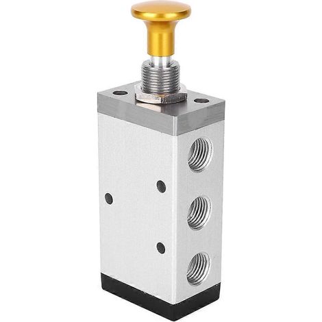 Handventil, Zwei-Wege-Fünfwege-Knopfventil, Aluminiumlegierung, G1/4 Zoll, G3/8 Zoll (4R310-08)