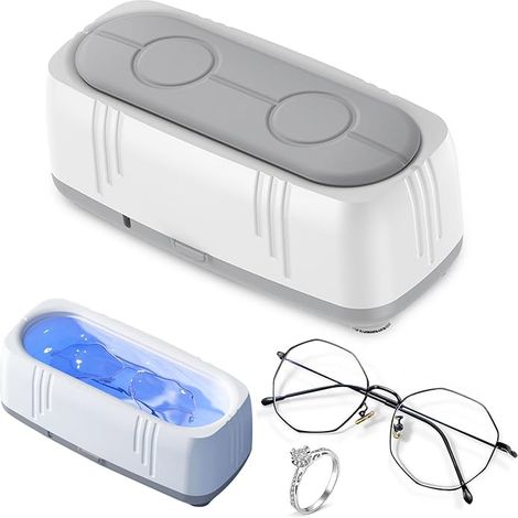 Appareil de nettoyage ultrasonique professionnel pour lunettes, bijoux, lunettes, montres et prothèses dentaires. (1/5)