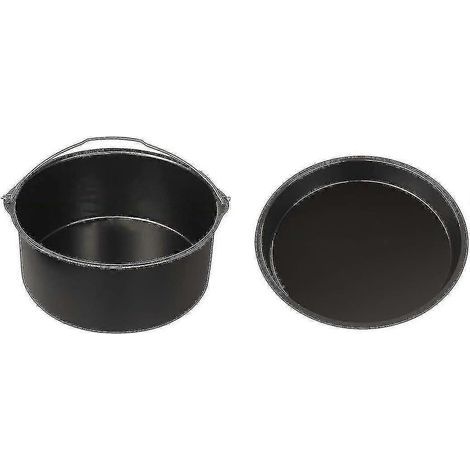 Accessoires pour friteuse à air chaud de 7 pouces, lot de 2 moules à gâteaux et plateaux à pizza (1/5)