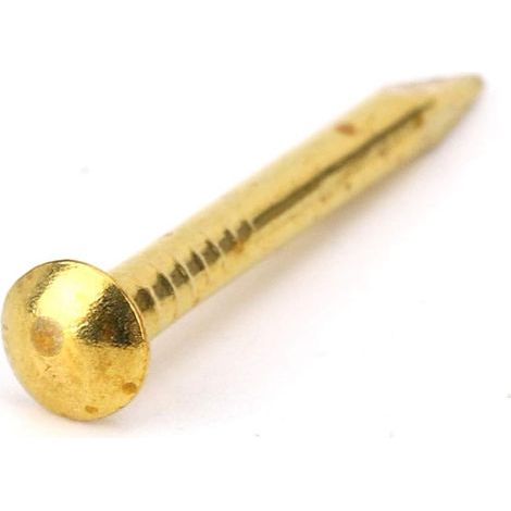 Clous Décoratifs en Laiton, 100 Pièces, Tête Ronde Dorée, pour Accessoires de Quincaillerie et Charnières de Meubles (1/5)