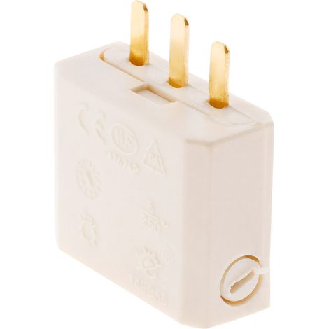Zenitech – Fiche DCL 2P+T boîte applique – Connexion par borne à vis pour conducteurs 0,5 à 1mm² – 6A 250V – Norme NF