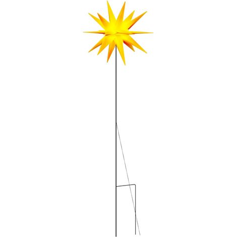 Lumière de Noël avec piquet LED pliable jaune 57 cm