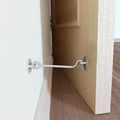 Crochets anti-vent en avec œillets lot de 2 pour portes garage fenêtres grange Acier Inoxydable (1/4)