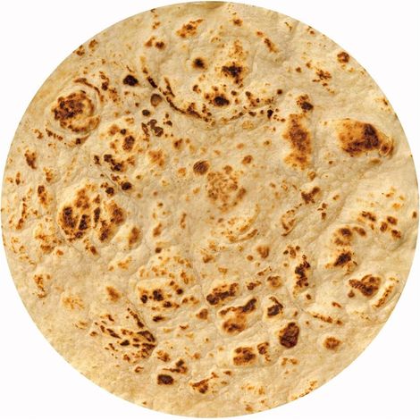 Couverture Burritos, jeté géant double face en flanelle douce et confortable (285 g/m²) à motif tortillas, idéale pour toute la famille. (Beige, 152 cm) (1/5)