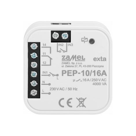 Module relais sans potentiel, admissible, 16A, 230V PEP-10/16A