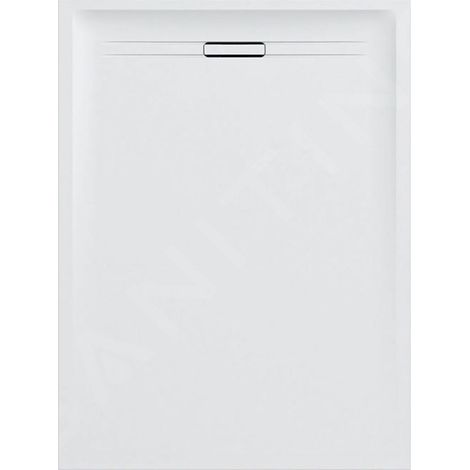 Geberit – Receveur de douche à carreler 120x80 cm – Pierre-résine blanc – Évacuation arrière centre – Installation au sol ou surélevée jusqu’à 40 mm (1/5)