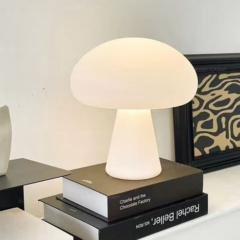 Lampe Bureau Champignon Rechargeable Avec Réglage Luminosité, Mémoire Éclairage, Trois Couleurs Pour Salon Lecture (1/5)