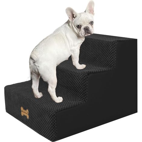 1 Escalier pour chien 3 marches mousse haute densité housse lavable antidérapant lit canapé