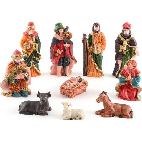 Générique 10 Figurines de Crèche de Noël - Nativité - Santons de Noël réalistes (1/5)