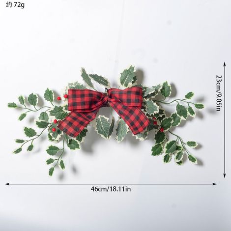 Guirlande De Noël - Plante Artificielle Verte - Décoration Murale Pour Linteau Ou Intérieur Extérieur - 1 Pièce (1/5)