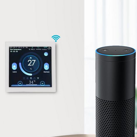 Thermostat intelligent Wi-Fi ME160 avec écran LCD couleur, motif graffiti, pour chauffe-eau électrique mural, 220 V CA, 3 A (1/5)