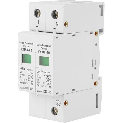 220V Surge Protector 1 Piece 2P 40kA Home Surge Protection Low Voltage Surge Arrester Device (1/5)