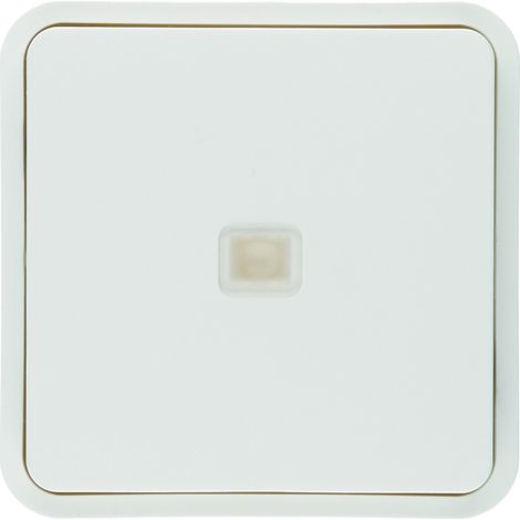 Cubyko 1 touche KNX à voyant coloris blanc HAGER WNT912B