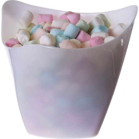 Dessertbecher aus Kunststoff, gedrehter Rand, weiß, 170 ml/25 Stück (1/2)