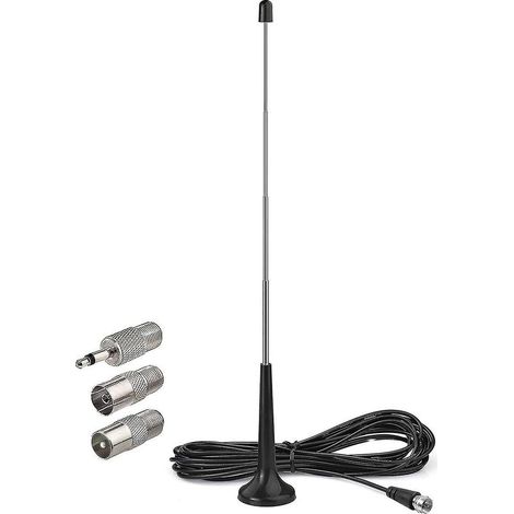 Antenne radio FM DAB 75 Ohm – Câble coaxial 3 mètres – Installation Plug and Play pour récepteurs numériques