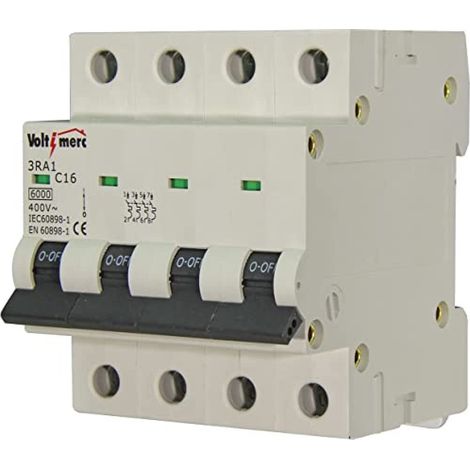 Voltimerc Interruttore automatico 4 pin 16A 6Ka