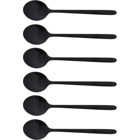 Jean Dubost - Cuillère à café Anuradha noire (lot de 6) (1/2)