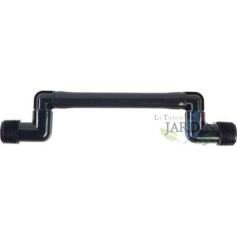 Codo articulado 15 cm 3/4" x 3/4" para aspersores, adaptador flexible para sistemas de riego (1/2)