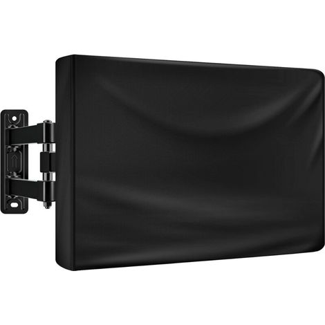 Housse de protection d'écran pour téléviseur d'extérieur, imperméable et résistante aux intempéries, tissu 210D, noir (50-52 pouces (51,2 x 5,9 x 32,6 pouces)) (1/4)