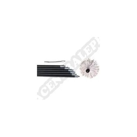 kit per pulizia camino progalva fibroflex 6 aste 1.5 m