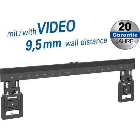 Mywall HE7-2L - Soporte de Pared para televisores Planos de 43 a 100 Pulgadas, Carga de hasta 75 kg, Soporte Universal para TV Ultrafino, Distancia a la Pared de 9,5 mm