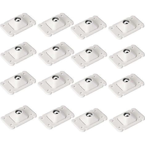 16 roulettes auto-adhésives pour boîtes de rangement, rotation à 360°, poulie à billes en acier inoxydable (1/5)