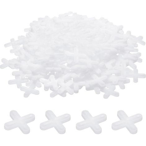 100Pcs Entretoises de Carrelage 5mm en Plastique Dur Croix Niveleur D'Installation D'Espacement de Carreaux Céramiques pour Mur et Sol (1/5)