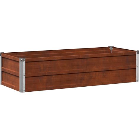 vidaXL Cama de Jardín Elevada Oxidado 100 x 40 x 24 cm cartón (1/2)