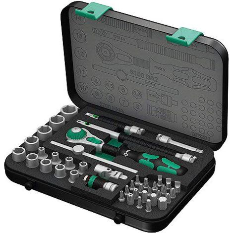 Kit Cle a cliquet avec 13 douilles et 22 embouts