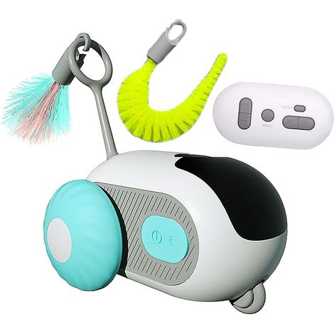 Voiture jouet intelligente pour chat, télécommande et souris automatique, jouet interactif pour chats adultes d'intérieur - Rechargeable par USB (1/5)