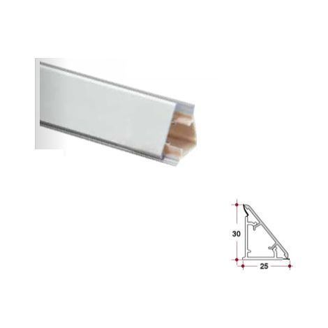 1 PZ - ALZATINA TRIANGOLARE LISCIA IN ALLUMINIO DA 1000 MM