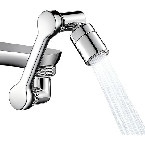 Embout de robinet rotatif, rallonge de robinet avec rotation à 1440 degrés et 2 types de jet – Embout rotatif universel pour cuisine et salle de bain (1/5)