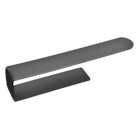 Pair - Porte-serviettes, acier inoxydable, capacité 5 kg, 24,5 cm, noir mat (1/5)