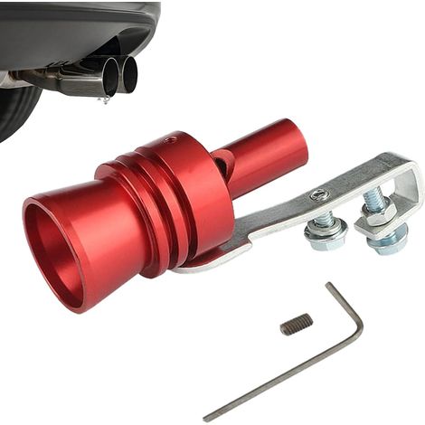 Fischietto turbo per auto - Terminale di scarico in alluminio leggero  Montaggio a bullone per scarico, potente effetto turbo per tubi di scarico. Dimensioni: L (1/5)