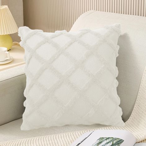 Taies d'oreiller rayées confortables - Taies d'oreiller décoratives douces et moelleuses au design moderne, adaptées au salon, à la chambre ou au bureau, créant une décoration intérieure chaleureuse. (1/5)