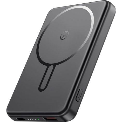 Batterie Externe 12000mAh pour MagSafe, Power Bank sans Fil Rechargeable QC4.0 22,5W PD20W USB C Chargeur Portable Charge Rapide pour 17/16/15/14/13/12 Series