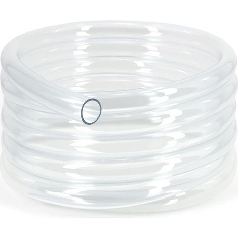 Tuyau Flexible en PVC de 12 x 14 mm, Tube en Plastique Transparent de 5 Mètres, Tuyau à Paroi Mince d'une Épaisseur de Paroi de 1 mm (1/5)
