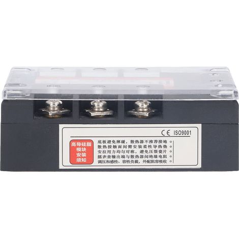Relais statique triphasé SSR-3 A4810 10A, commutateur AC-AC 480V, module de puissance pour commande industrielle, sortie 10 ampères, tension 480 volts, boîtier robuste, usage professionnel. (1/5)