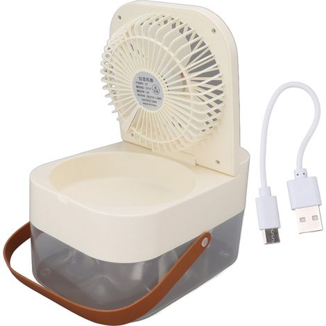 Mini ventilateur humidificateur USB-C DC 5V double pulvérisation 2,5L 3 vitesses buse portable pour chambre (1/5)