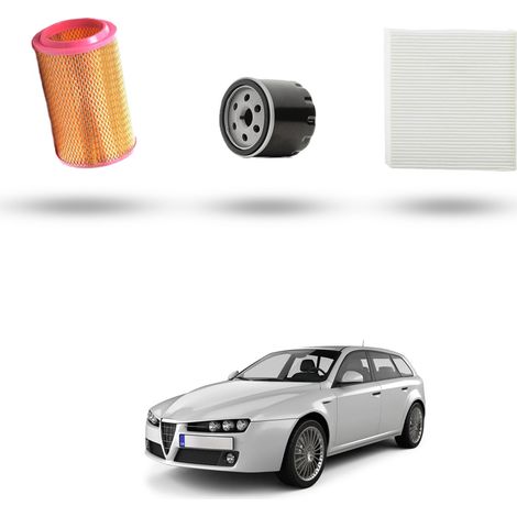 Kit Tagliando 3 filtri compatibile con Alfa Romeo 156 (932) 2.5 V6 24v 140kw dal 1997 -2000 (1/5)