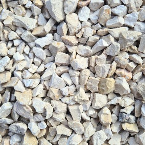 King Matériaux – Gravillons blanc calcaire 6/16 – Sac de 800 kg – 10m² pour chemins carrossables – Gravillon décoratif pour jardinières et allées