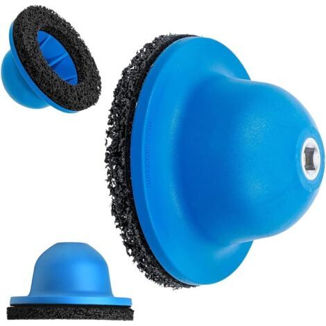 Nettoyeur de moyeu de roue avec meule 150 mm, ponceuse de moyeu de voiture, en carbure de silicium, ponceuse de moyeu de roue pour changement de pneus et nettoyage des jantes, avec entraînement (1/5)