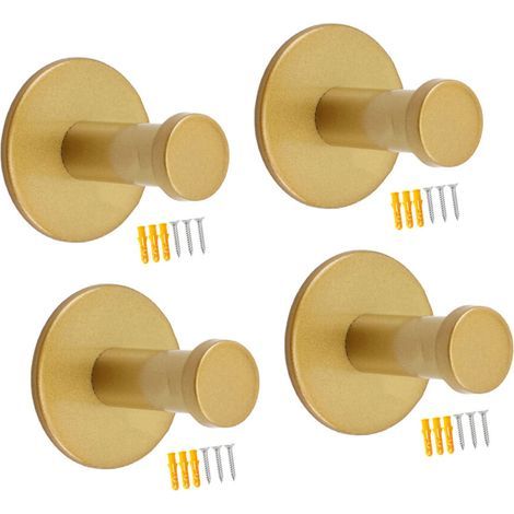 Patère en métal, 4 pièces,-Sabler l'or avec de l'expansion (1/5)